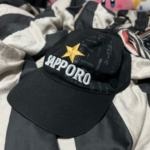 Black Sapporo Cap with Velcro close